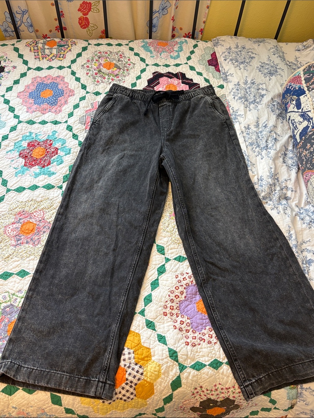 Drawstring, elastic waist jeans from Gap